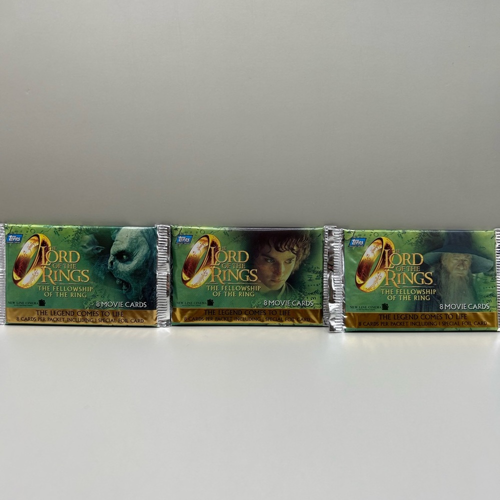 COPY - Topps 2001  Lord Of The Rings Movie Cards Fellowship Of The Ring (3)Seal…